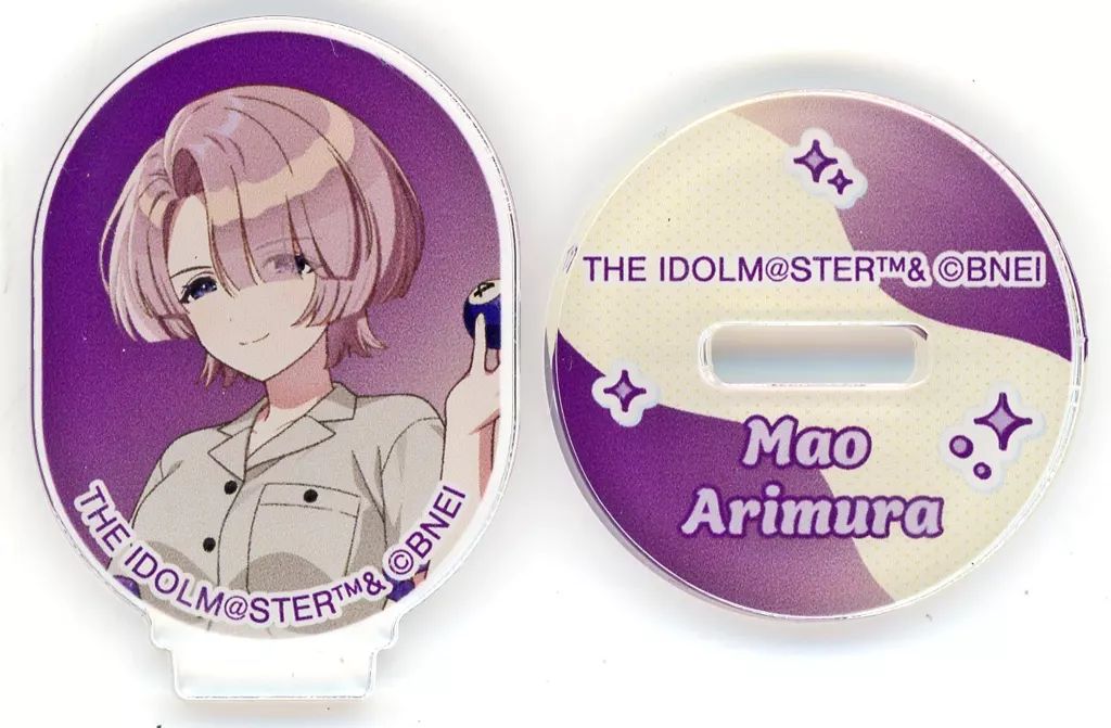[Used] Acrylic Stand/Acrylic Panel Arimura Mao “Academy Idolmaster x ROUND1 Drawn Bowling Shirt ver. Trading mini acrylic stand”