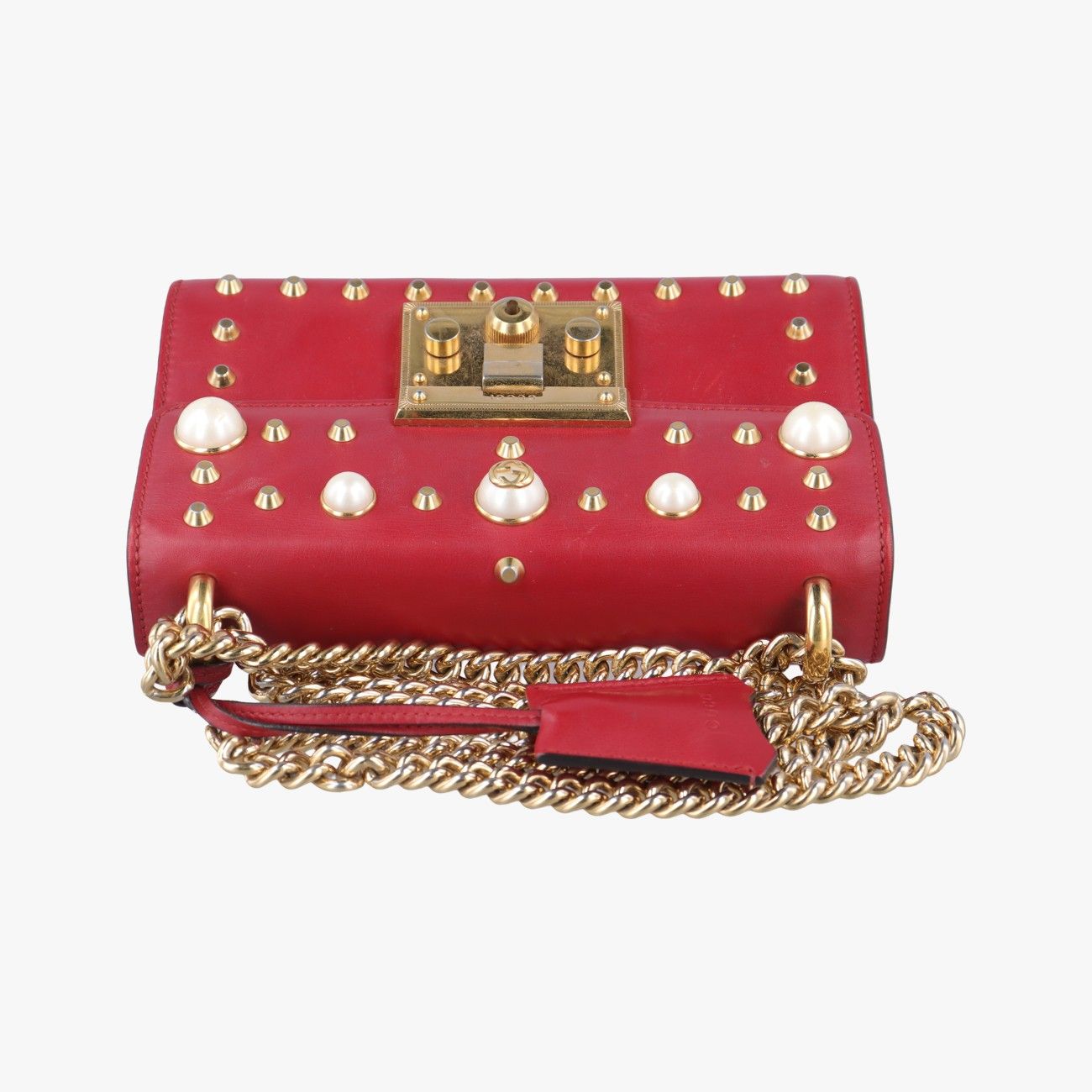 グッチGucciパドロック レッド レザー 432182 H020067766 - メルカリ