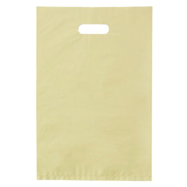 【まとめ買い10個セット品】ポリ袋ハード型 アイボリー 40×50cm 50枚  61-782-19-3 【 ラッピング用品 レジ袋・ポリ袋 スクエアバッグ（無地） ポリ袋ハード型 カラー アイボリー 】