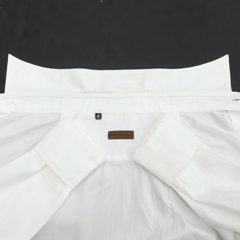 【中古】スティレ ラティーノ STILE LATINO レギュラーカラー ドレスシャツ ホワイト【サイズ39】【メンズ】-6