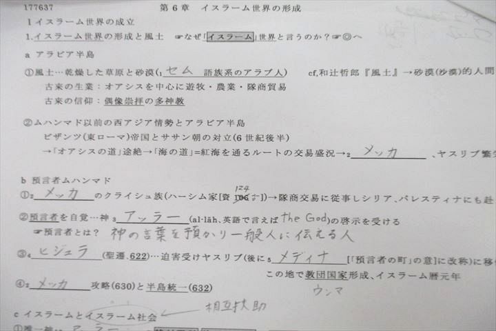 VC27-030 六甲学院高校 76期生 高1〜3 世界史 授業プリント大量セット