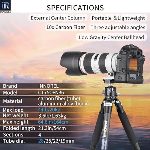 一眼レフ三脚 ボール雲台付き