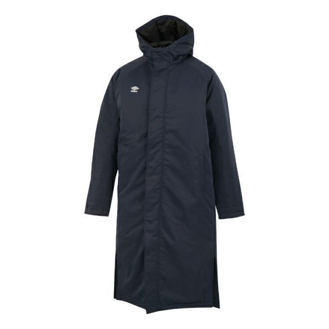 umbro アンブロ 中綿ロングコート ネイビー M UUUWJK35 NVY | スポーツ 運動 サッカー フットボール フットサル サッカー用品 トレーニング ファッション 服 ウェア サッカーウェア メンズ 男性 トップス アウター コート ロングコート