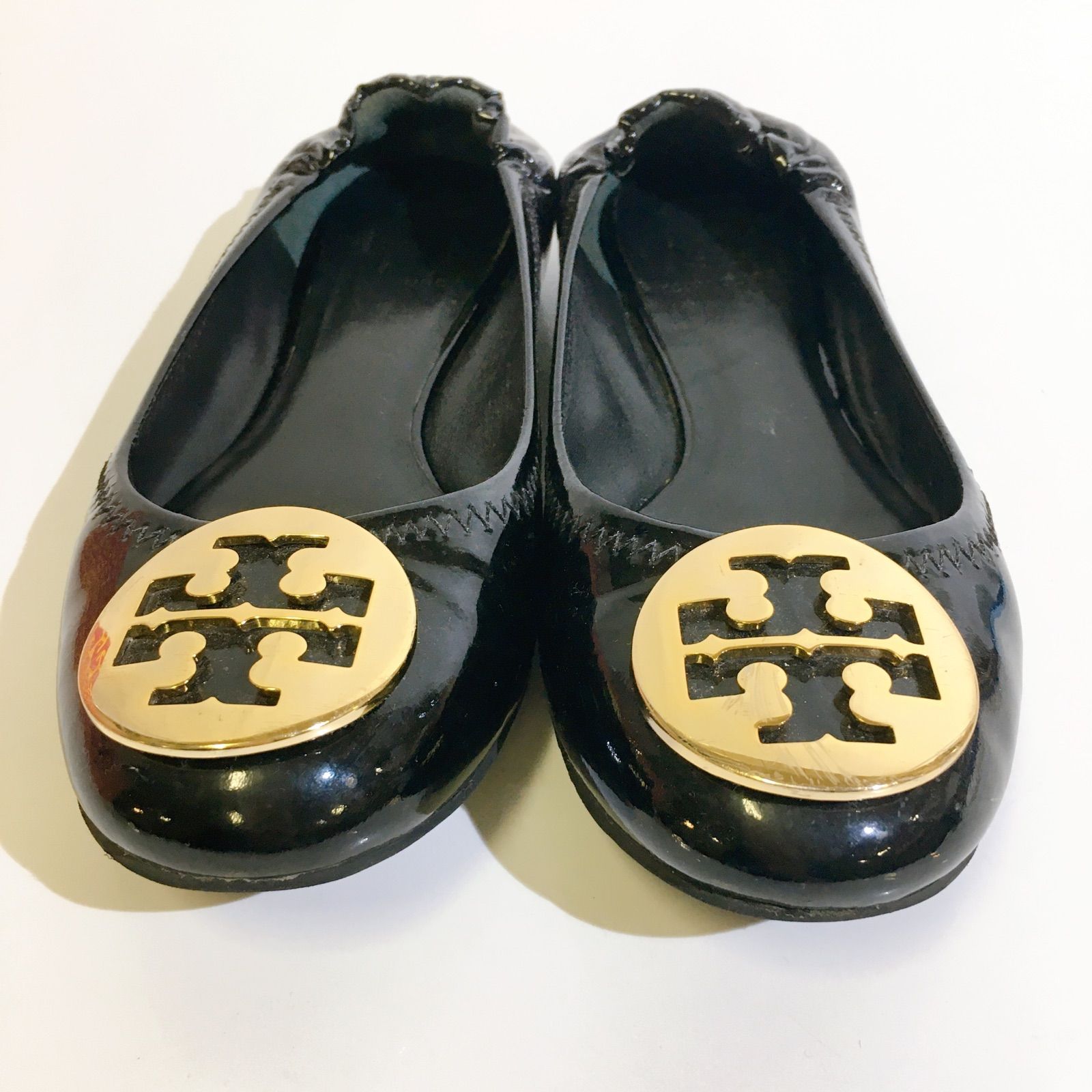 TORY BURCH トリーバーチ バレエシューズ フラットシューズ ブラック 牛革 レディース - メルカリ