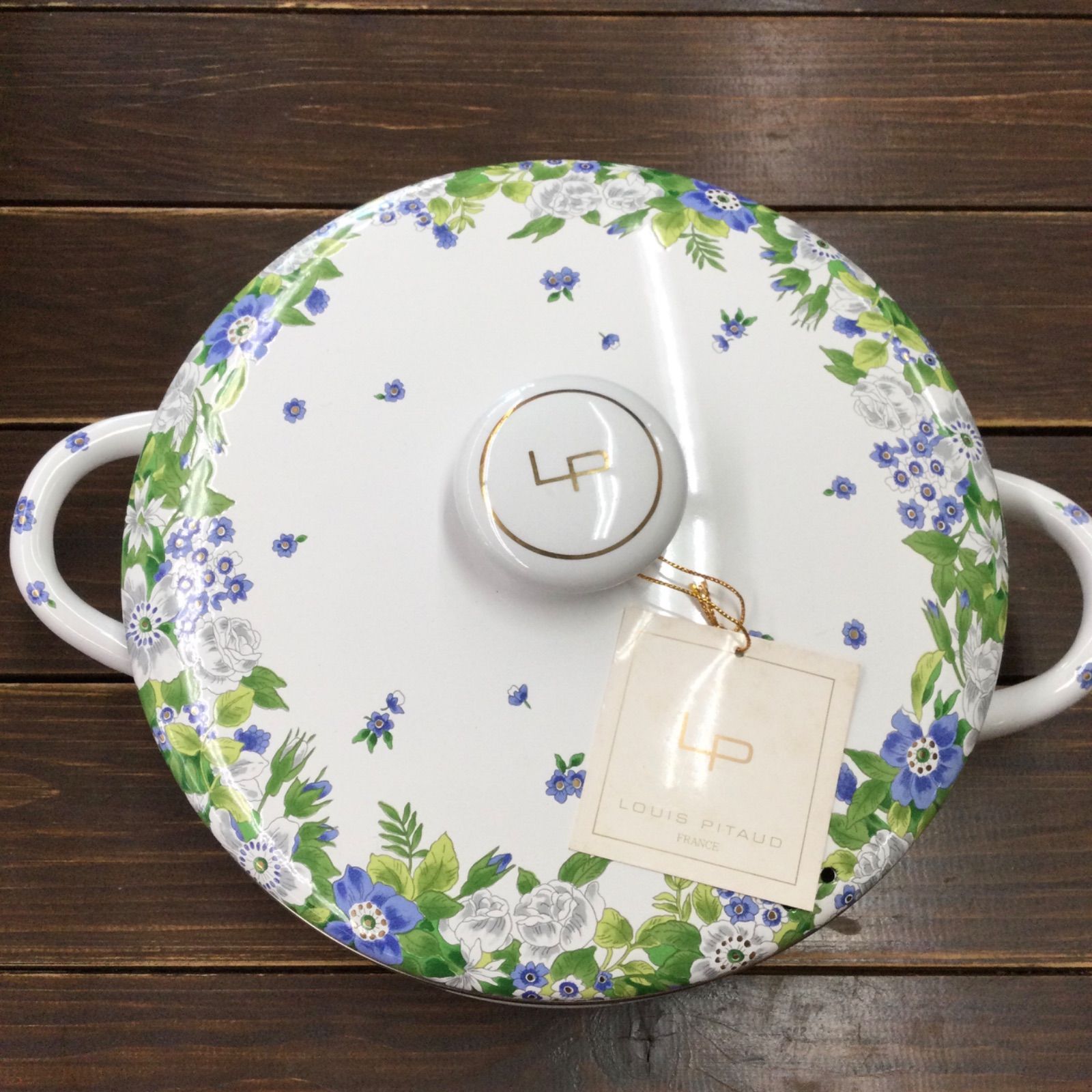 新品　LOUIS PITAUD ルイピトー　ホーロー両手＆片手鍋　2点　エジリー 新品 LOUIS PITAUD FRANCE ルイ・ピトー ホーロー鍋 両手鍋