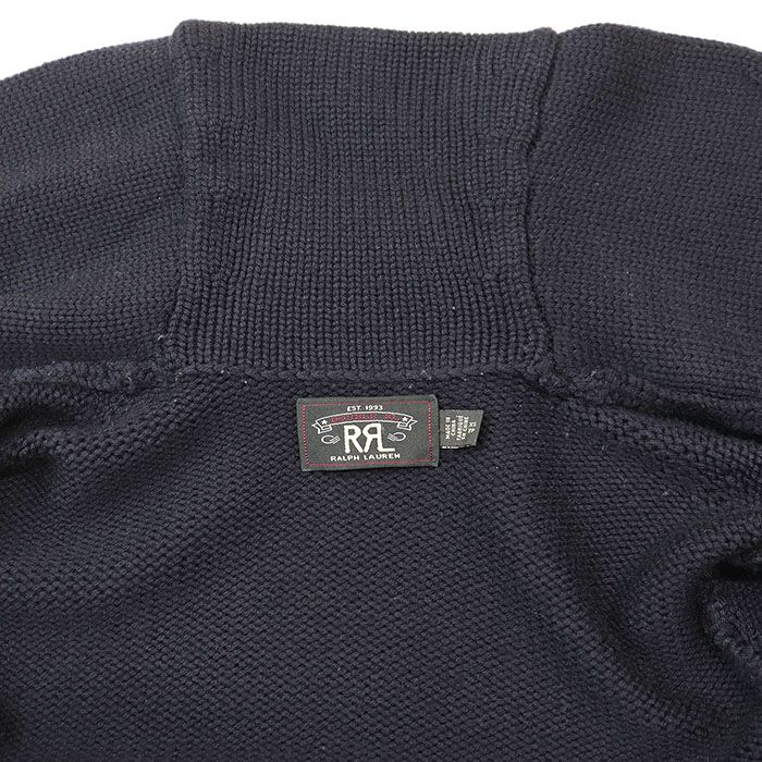 RRL ダブルアールエル カーディガン ニット ロゴ イーグル アップリケ  