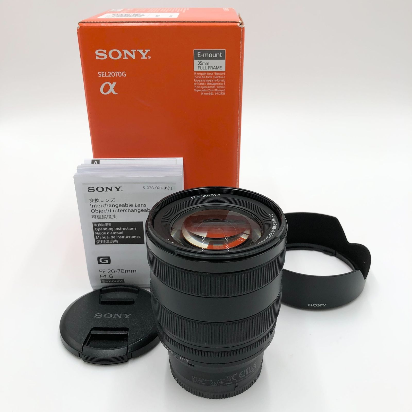 SONY FE 20-70mm F4 G ズームレンズ SEL2070G SONY FE 20-70mm F4 G
