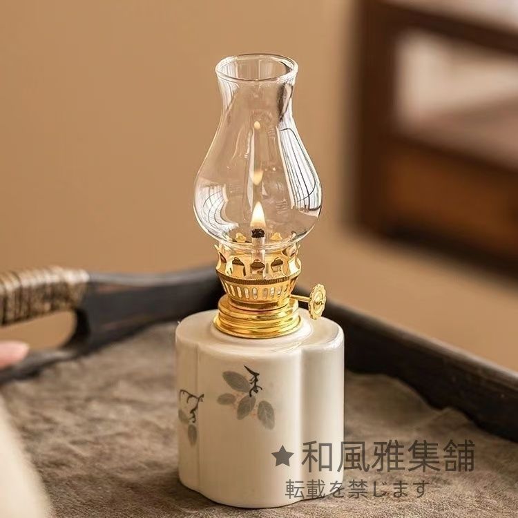 竹模様の陶器製ランプ 【公式通販】