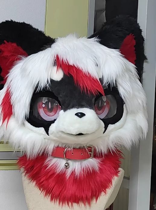 着ぐるみヘッド キツネ NO.129 赤 ブラック 全頭ヘッド ケモノ ファー