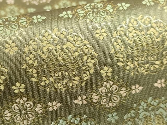 平和屋本店□極上 西陣織 陰山織物謹製 箔屋清兵衛 六通柄袋帯 鴛鴦花