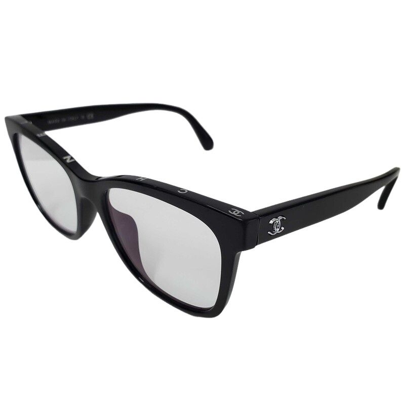 CHANEL シャネル 眼鏡 アイウェア 3392-A c.501 53□17 140 ブラック セルフレーム 32502K214