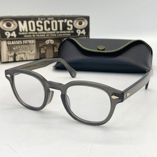 MOSCOT LEMTOSH SMKG JPN LTD13 46□24-145 サングラス メガネ 眼鏡 ボストン型 替えレンズ付き メンズ グレー モスコット DF15690