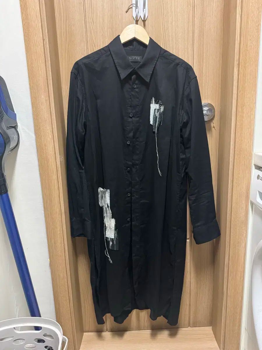 3 Yohji Yamamoto ヨウジ ヤマモト ボロ アップリケ ロング シャツ syte
