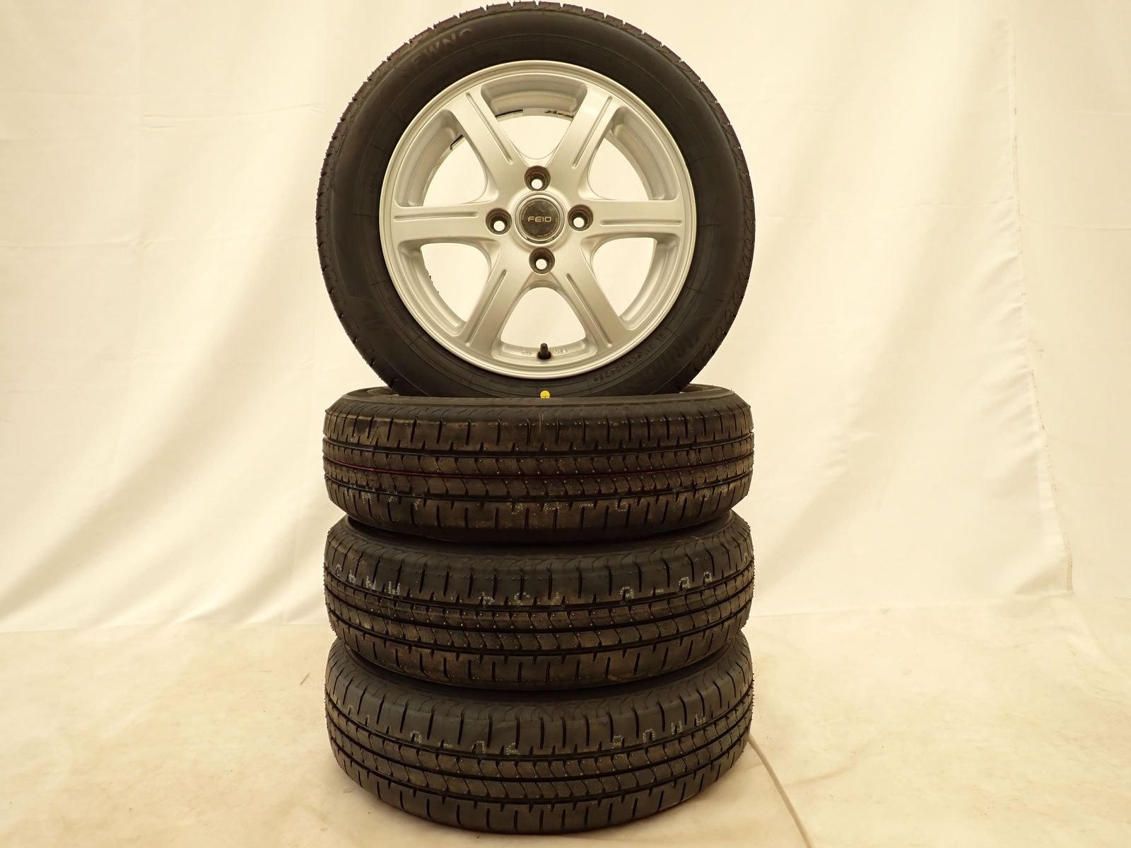 夏4本価格 製 会社宛 155|65R14×4.5J 75H ブリヂストン ECOPIA NEWNO アルミ N-BOX サクラ デイズ ワゴンR NO D5903