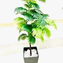 人工観葉植物 フェイクグリーン アレカヤシ 135cm 1台 ♥ おしゃれな移動式タンプラー付きセット 観葉植物 フェイクグリーン 人工観葉植物 人工樹木 大型 ヤシ 完成品