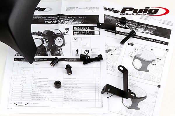 puig（プーチ）xsr900（16〜21）スクリーンカウル Puig 8934N RETRO FAIRING [BLACK] YAMAHA XSR900 (16-21