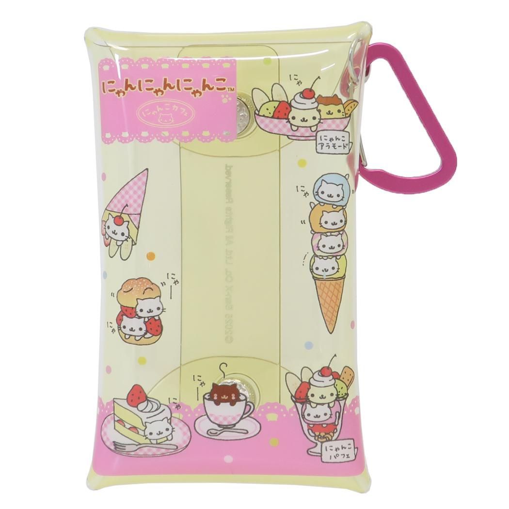 専用　ニャンコポーチ メール便】にゃんにゃんにゃんこ ミニポーチ マルチクリアケース