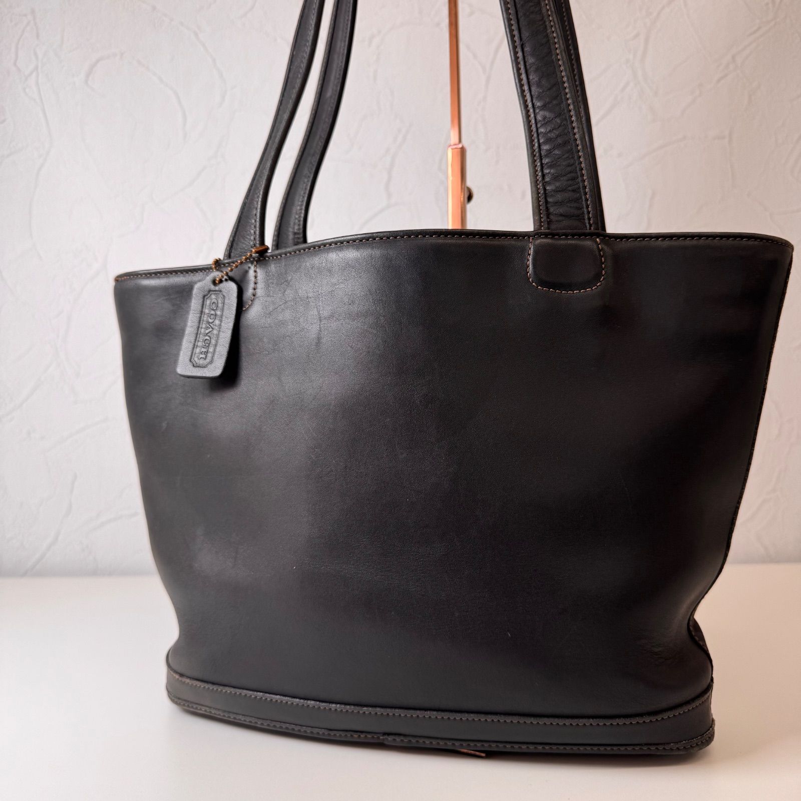 COACH オールドコーチ トートバッグ グラブタンレザー ブラック A4