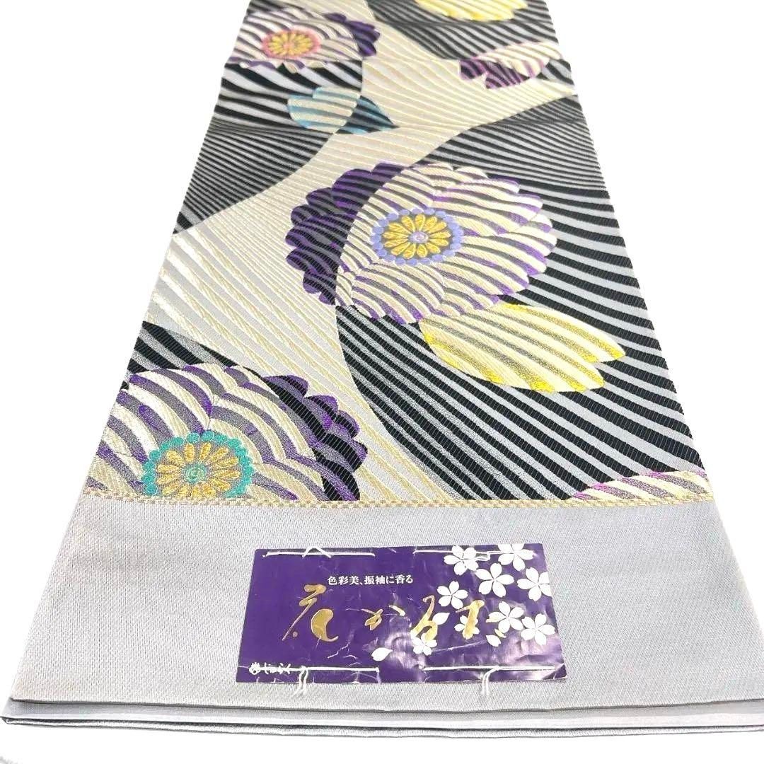 未着用 袋帯 振袖帯 西陣織 川島織物 桜花模様 金糸 着物 092a p
