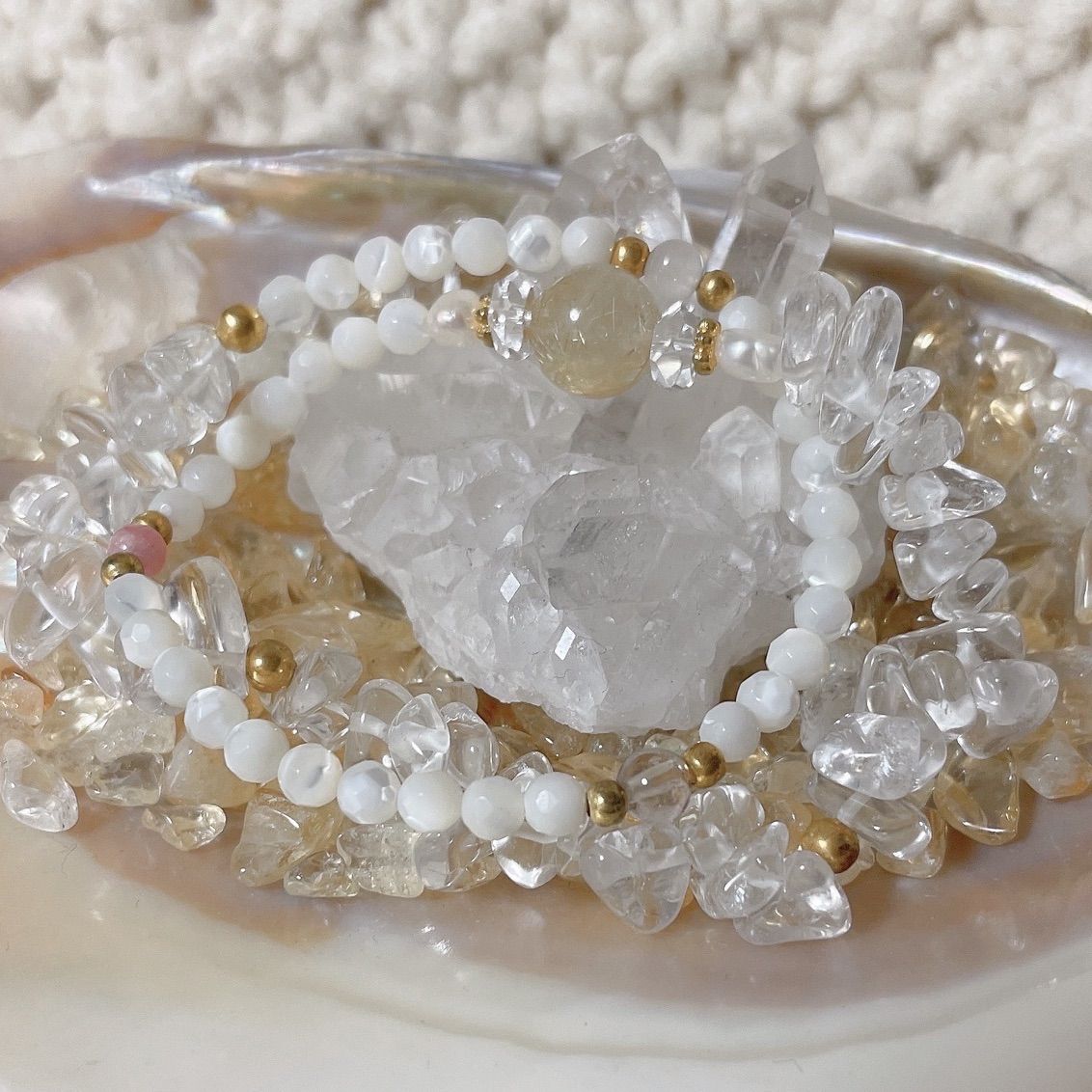 パワーストーン ブレスレット 2連ブレスレット 天然石 - メルカリ