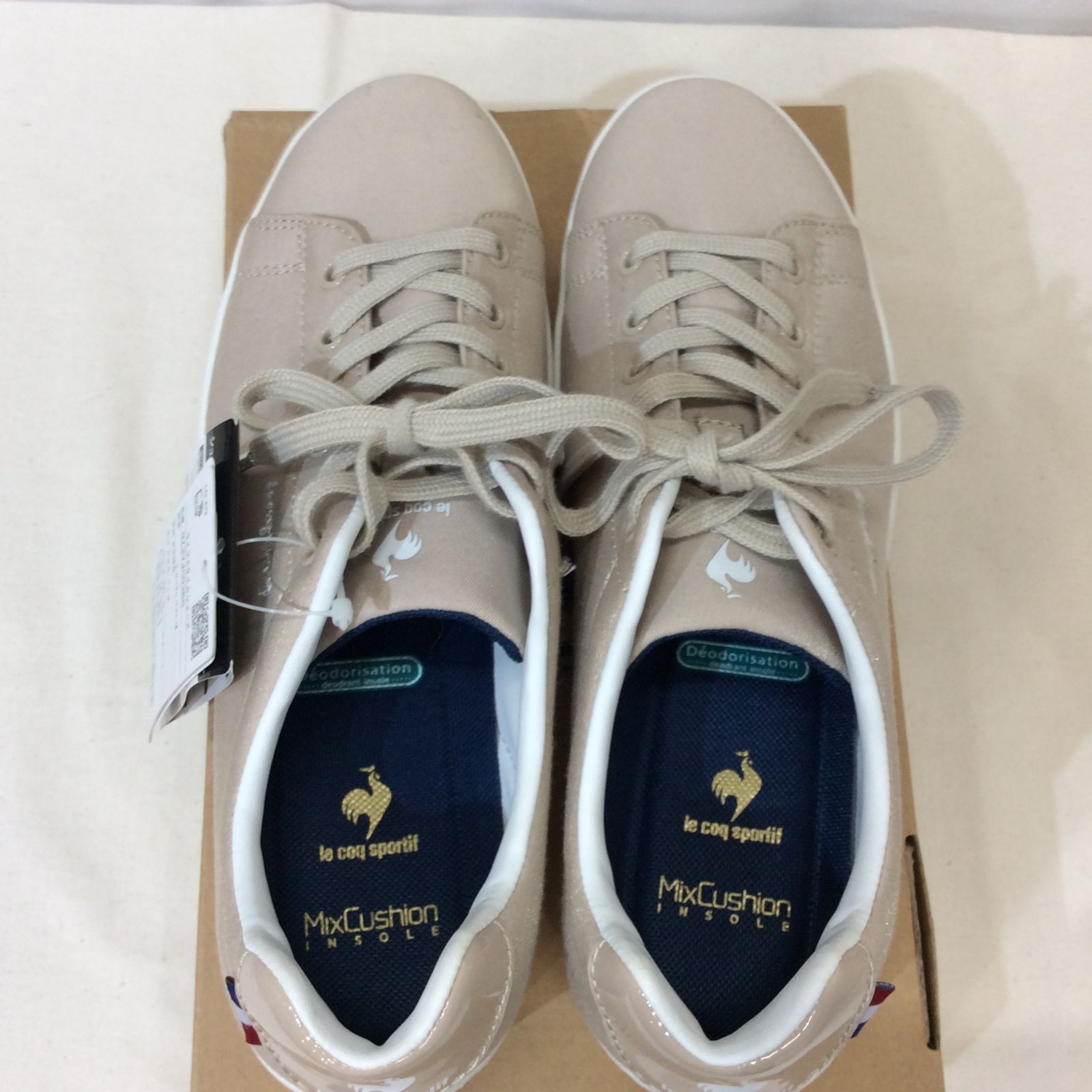 未使用☆le coq sportif ルコックスポルティフ スニーカー 25cm ラ