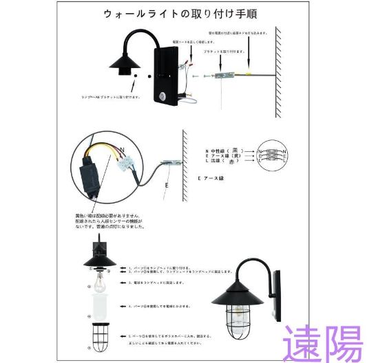 壁掛けライト 工業風
