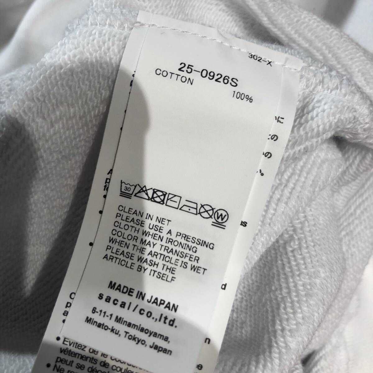 25ss sacai × WTAPS sweat shirt BACK LOGO スウェットシャツ