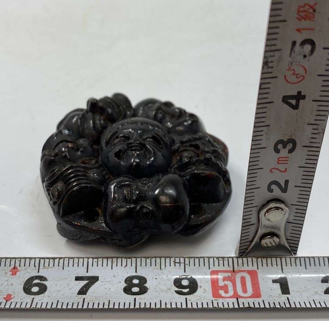 時代　琥珀　七福神　根付　20g 直径5㎝　東山5-1130④ 時代 琥珀 七福神 根付 20g 直径5㎝ 東山5-1130④ - メルカリ