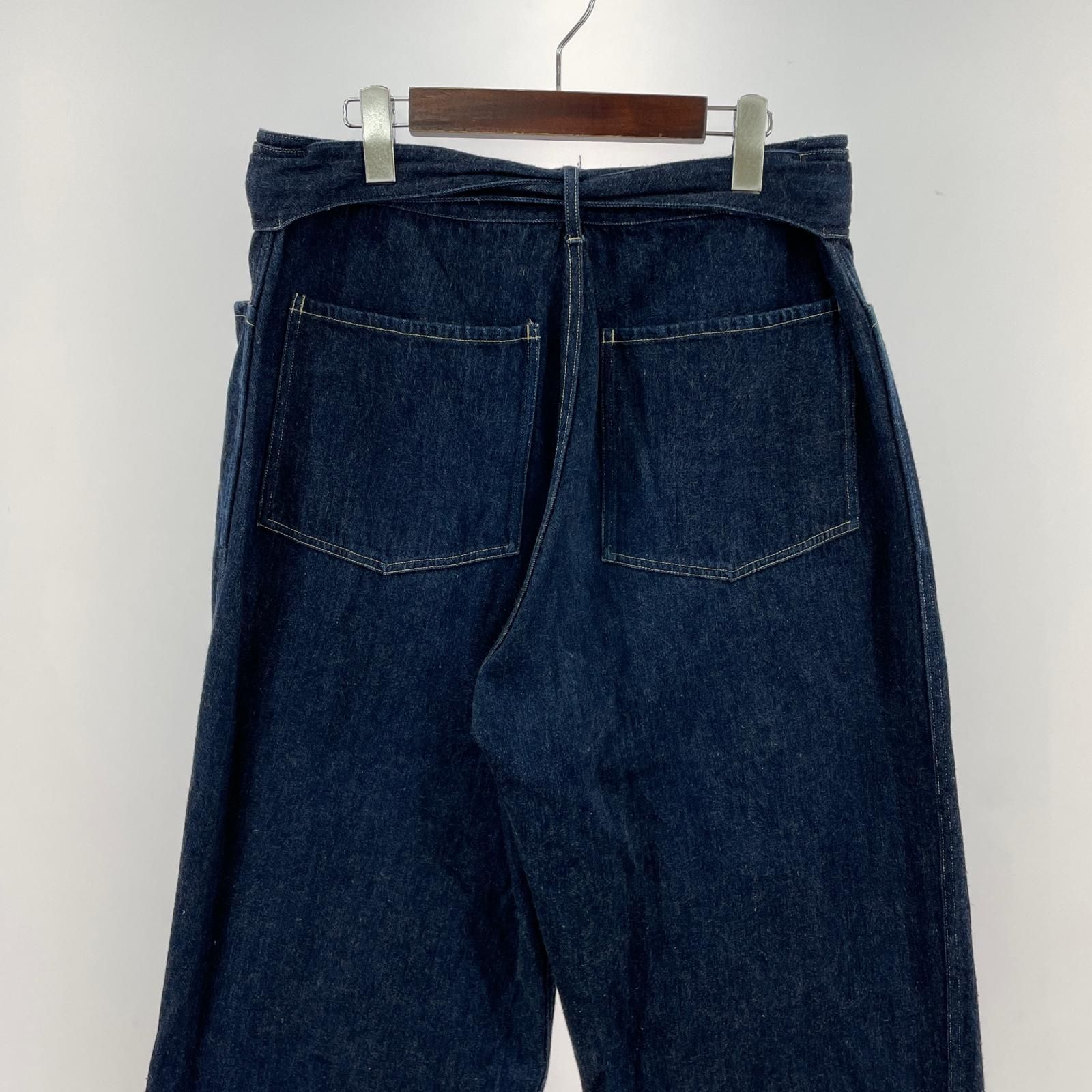 comoli ベルテッドデニム　インディゴ comoli ベルテッドデニムパンツ インディゴ サイズ1 - メルカリ