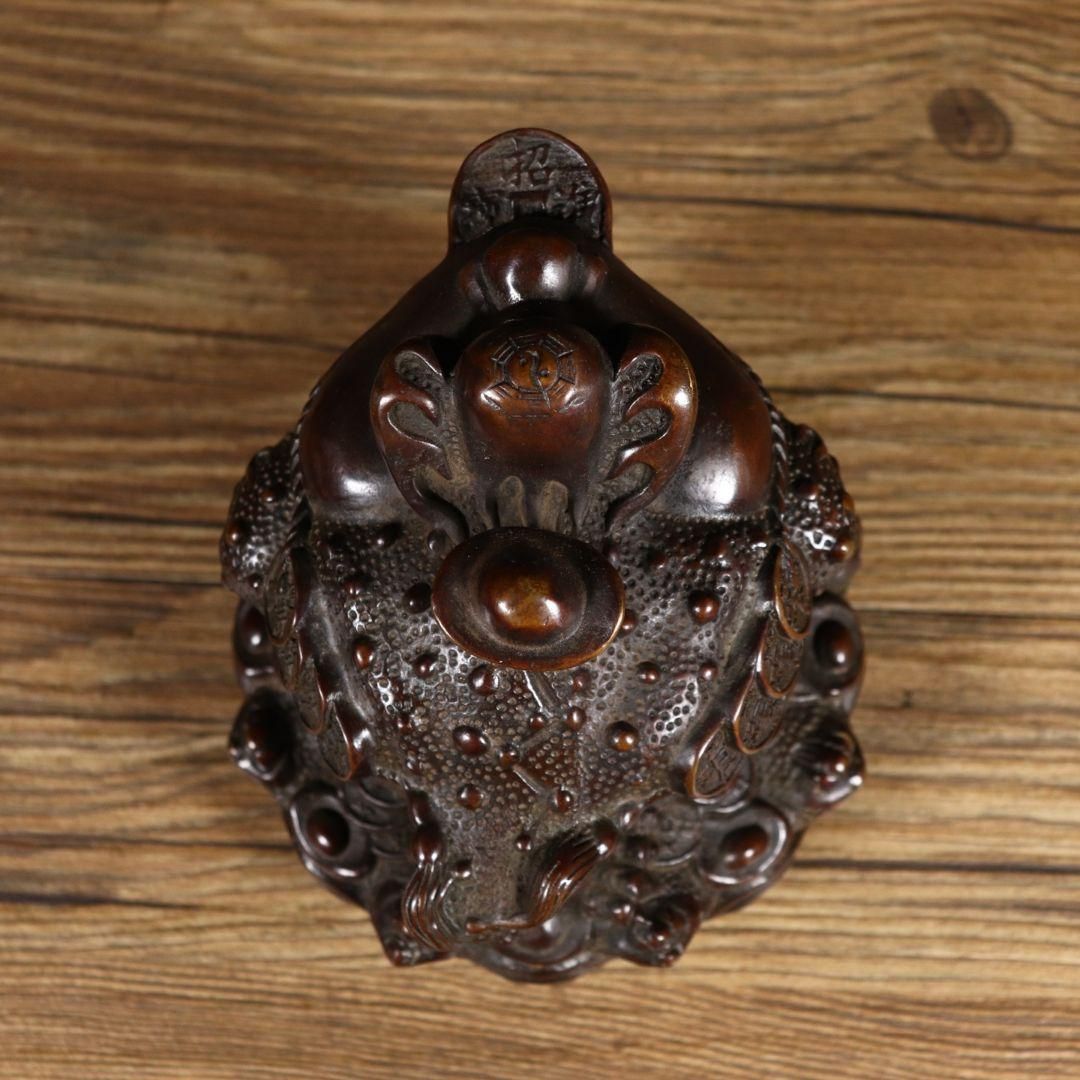 銅製 金蟾 招財進宝 開運 風水 招財 置物 工芸品 装飾品 【公式通販】