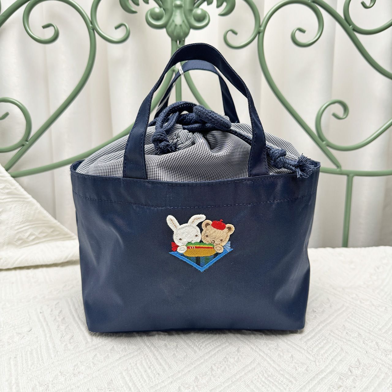 ☆新品未使用☆familiar マザーズバッグ ネイビー 新品】familiar ファミリア マザーズバッグ ネイビー（中古