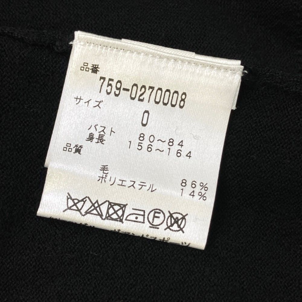 サイズ：0 MASTER BUNNY EDITION マスターバニーエディション  ウール混 ニットセーター 総柄 ブラック系 [240101447032] ゴルフウェア レディース ストスト サイズ：0 MASTER BUNNY EDITION マスターバニーエディション