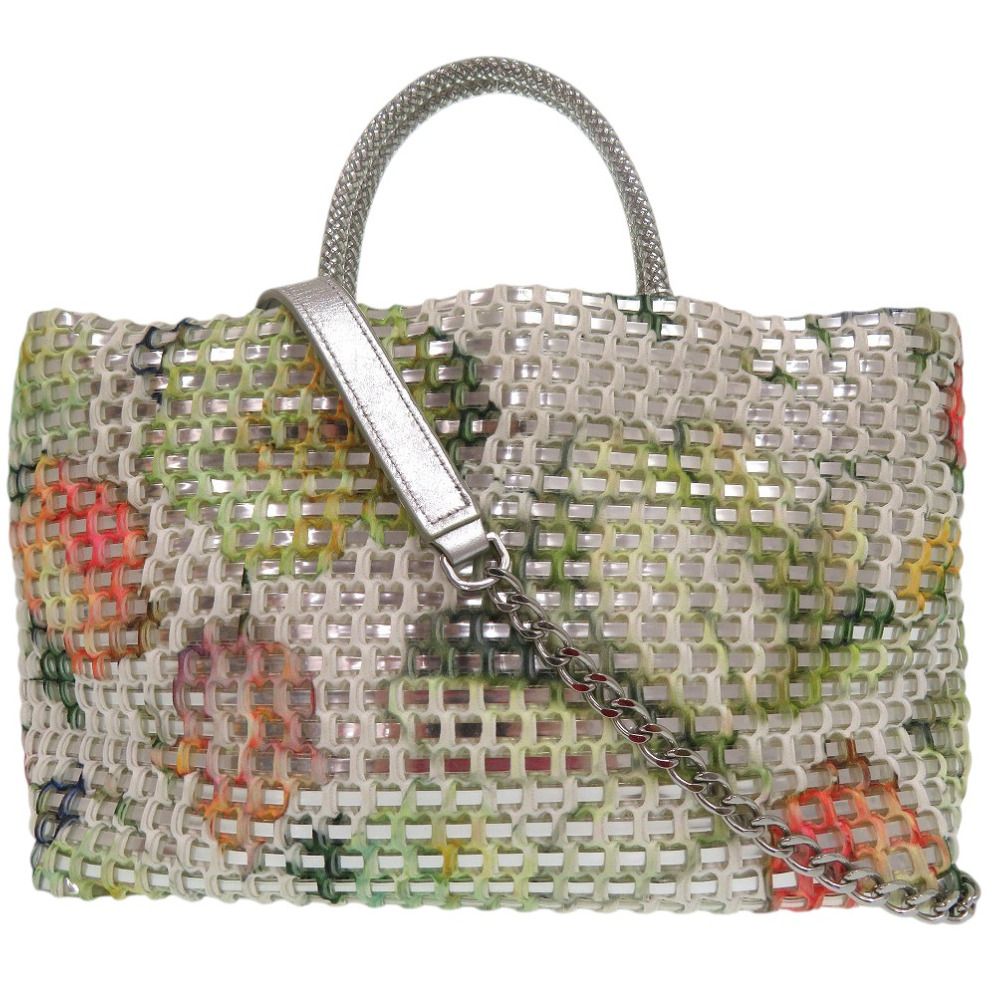 美品 アンテプリマ 2WAY ワイヤーバッグ ショルダーバッグ ボタニカル 