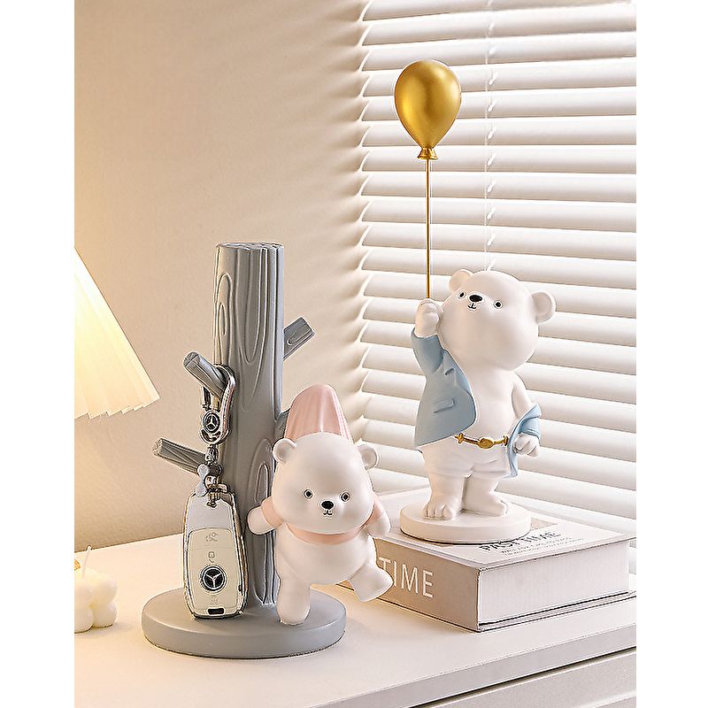 くま　熊　ベア　フィギュア　置物　インテリア　工芸品　美術品　A3080 オブジェ オーナメント 置物 装飾品 人形 フィギュア くま 熊 クマ