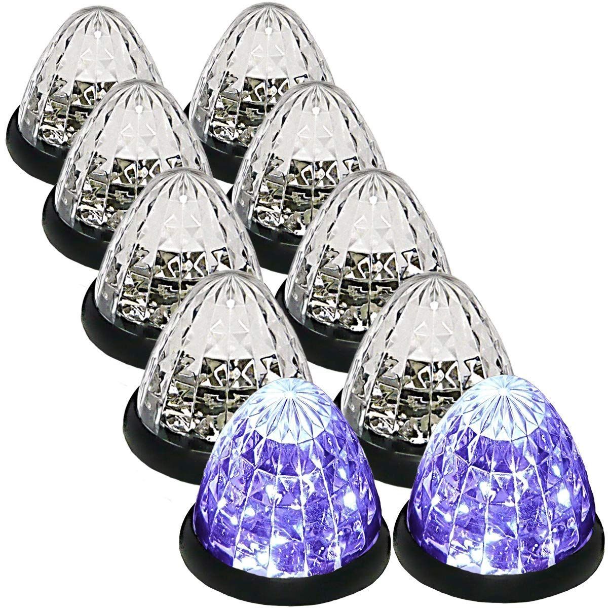 Color:パープル 特注色 【Customize】トラック用 マーカーランプ サイド マーカー 16LED 24V用 標識 ランプ 汎用 10個 セット ブルー/イエロー/ブルー・レッド/イエロー/レッド/ホワイト/グリーン/ピ