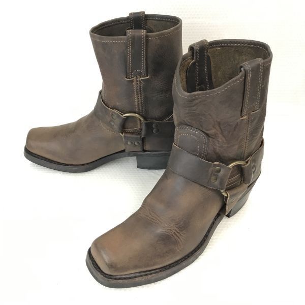 USA製ビンテージ☆フライ/FRYE【8.5M/25.5cm/茶/BROWN】本革/ハーネス