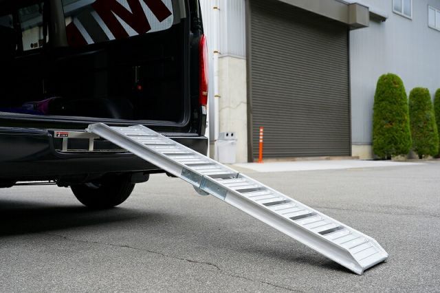 汎用モーターサイクル用アルミ製スロープ折り畳み式1500mm