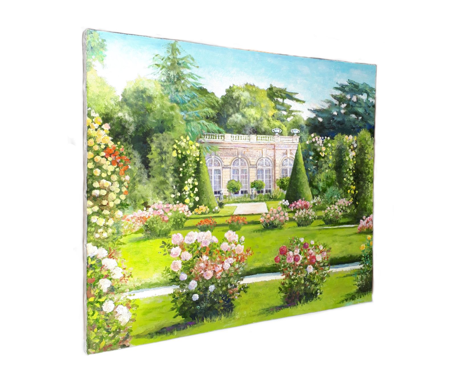 【90％OFF超高級ブランド】 旅の余白ーバガテル公園 油絵 F10 油彩 絵画 インテリアアート ハンドメイド 風景画 ハイエンド