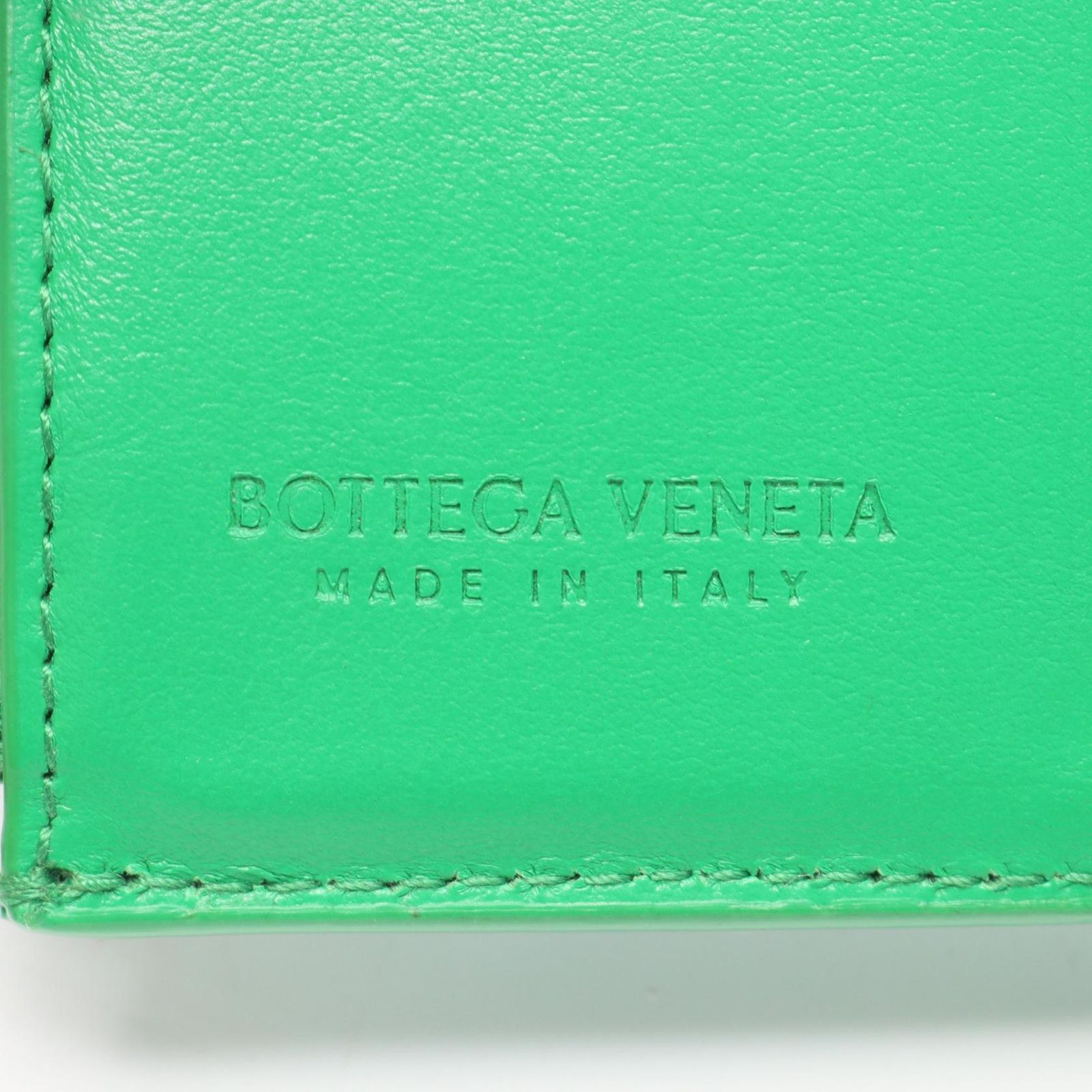 ボッテガヴェネタ　折り財布　カセット　マキシイントレチャート　レザー　グリーン BOTTEGA VENETA ボッテガヴェネタ 財布 メンズ レディース