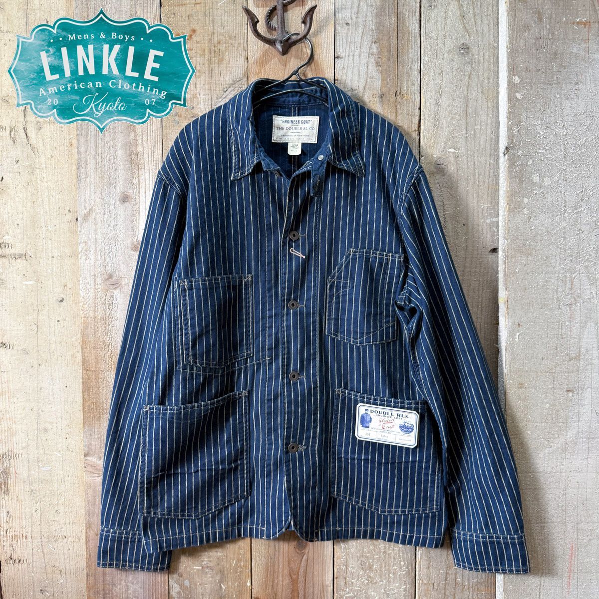 RRL ダブルアールエル インディゴ ヘリンボーン ショップコート コート RRL ダブルアールエル インディゴ ヘリンボーン ショップコート