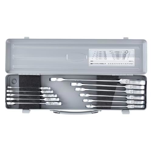 RMR110 内容11点 トネ TONE 切替式ラチェットめがねレンチセット RMR110 シルバー 内容11点