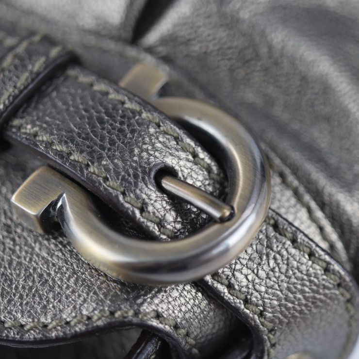 Salvatore Ferragamo サルヴァトーレ フェラガモ ガンチーニ  ショルダーバッグ 21 A855 レザー   ゴールド系   ハンドバッグ 【本物保証】 FERRAGAMO（フェラガモ） サルヴァトーレ SALVATORE FERRAGAMO