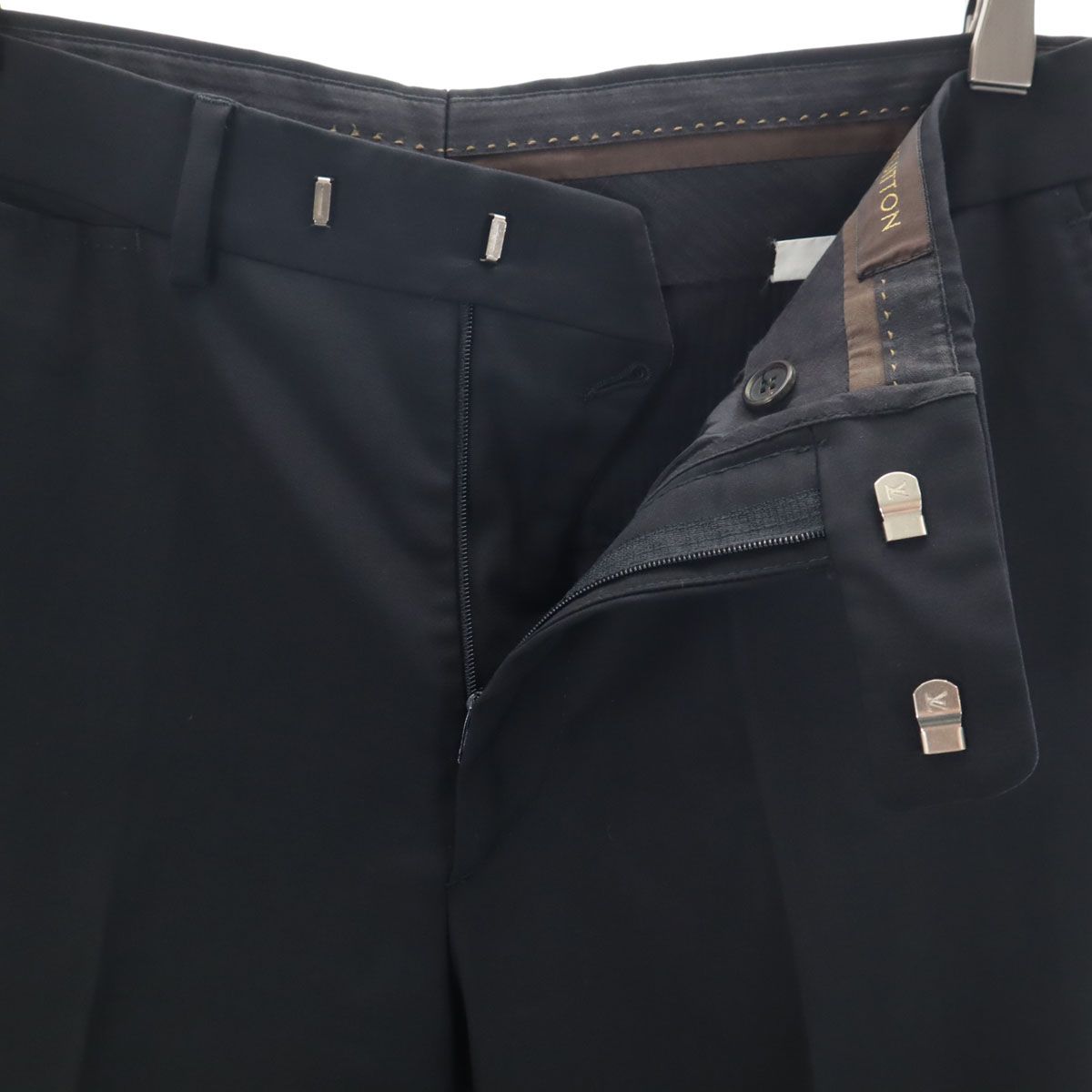 LOUIS VUITTON ルイヴィトン イタリア製 スラックスパンツ 46 ブラック  