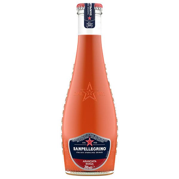 日仏貿易 サンペレグリノ イタリアンスパークリングドリンク アランチャータ ロッサ ブラッドオレンジ 200ml瓶×24本入× 2ケース ｜ 炭酸飲料 果実飲料 フルーツ 瓶