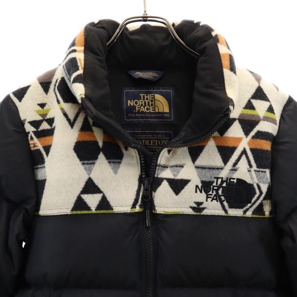 ノースフェイス _ ペンドルトン コラボ アウトドア ダウンジャケット XS 黒系 THE NORTH FACE _ PENDLETON メンズ 古着  【231114】