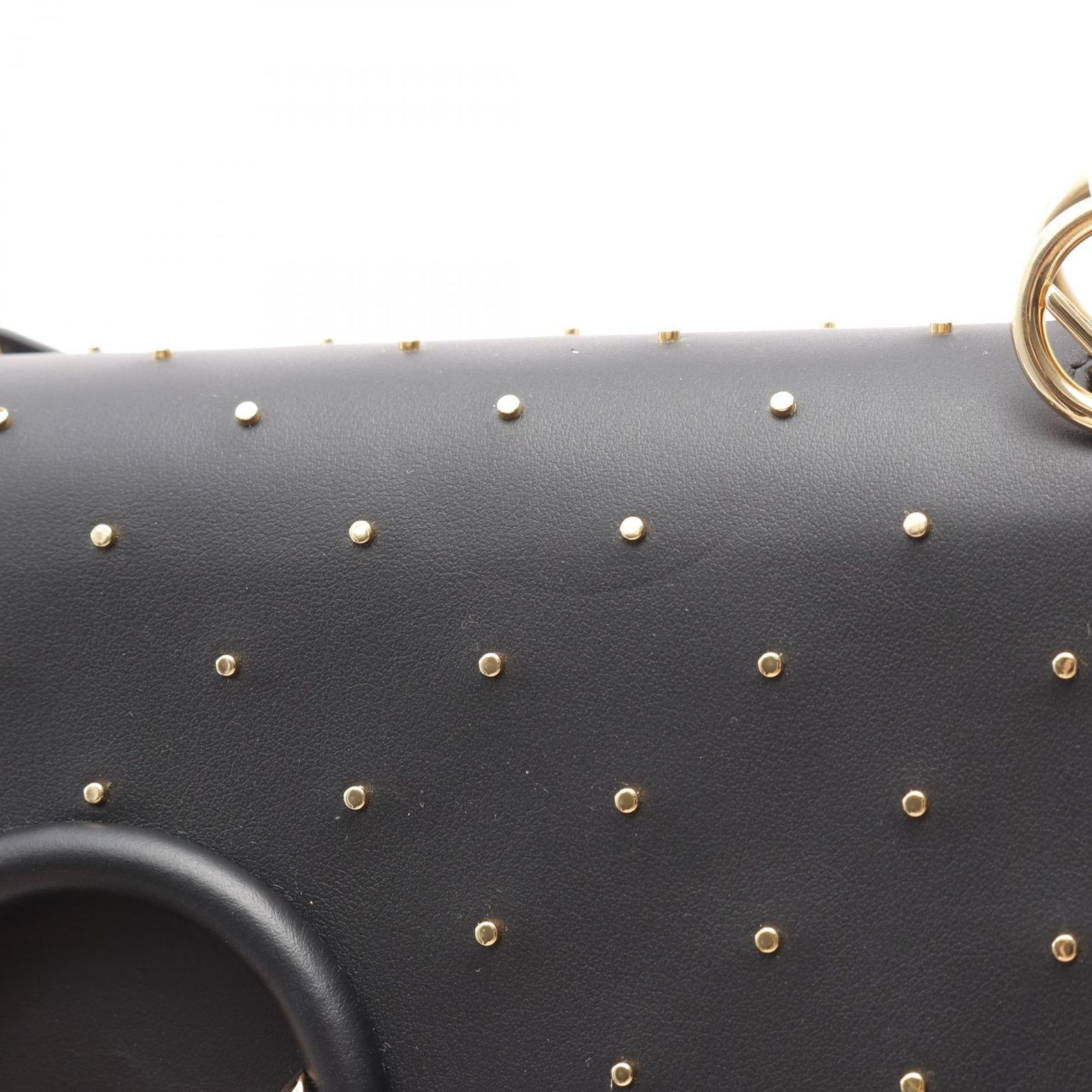 フェンディ FENDI ハンドバッグ キャナイ エフ 8BT284 ブラック レザー  