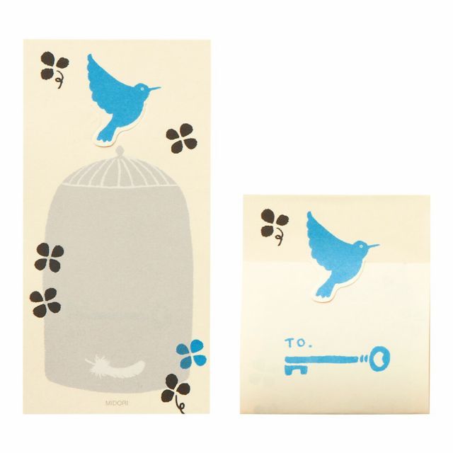 まとめ ミドリ ふせん ひみつふせん 青い鳥 11787 ×20セット