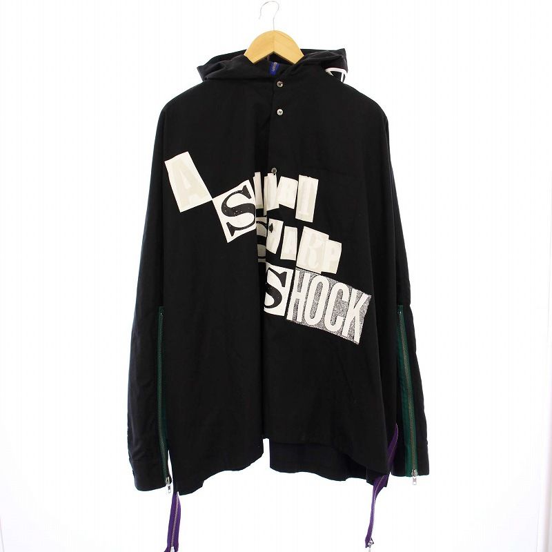 キディル KIDILL Jamie Reid Hoodie Shirts フーディシャツ 長袖 F ブラック KL453 /KH
