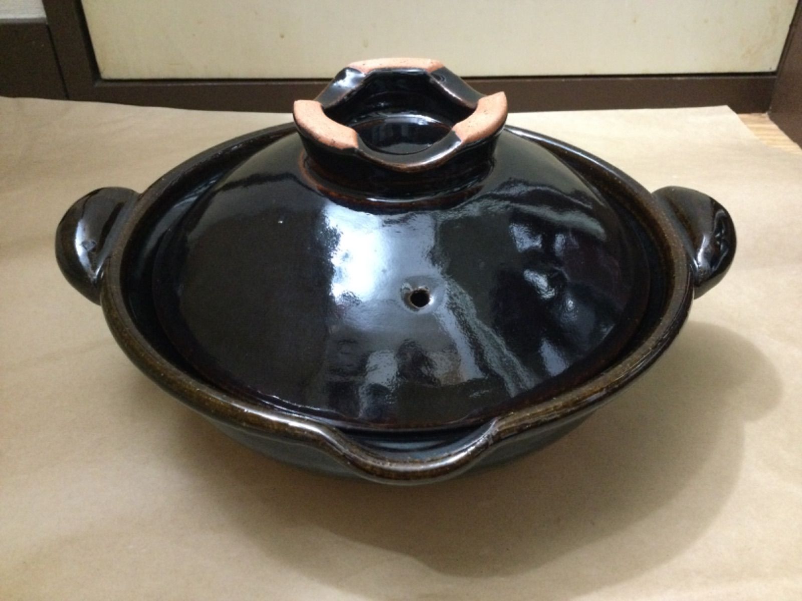 ♥ 土楽窯 口付き黒鍋 八寸 伊賀の土楽 福森道歩 さんの土鍋