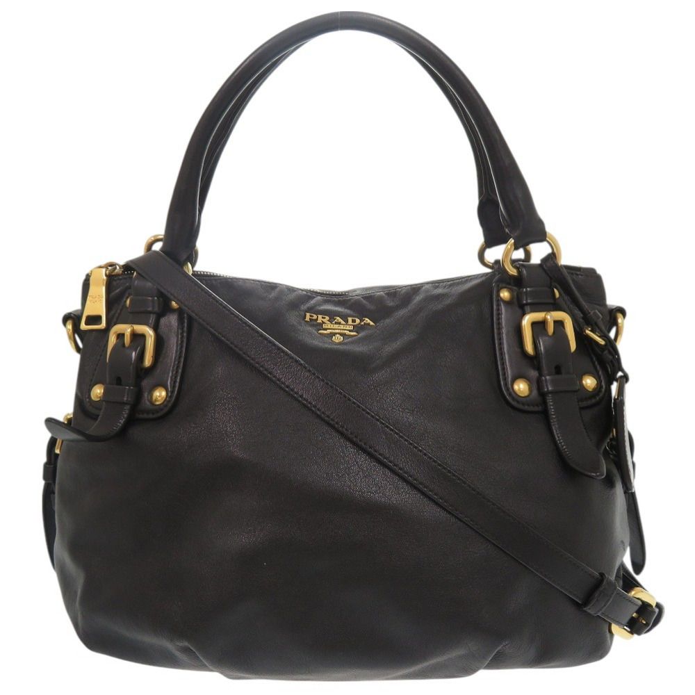 PRADA プラダ 2way ハンドバッグ ショルダーバッグ ガレリア 三角ロゴ 